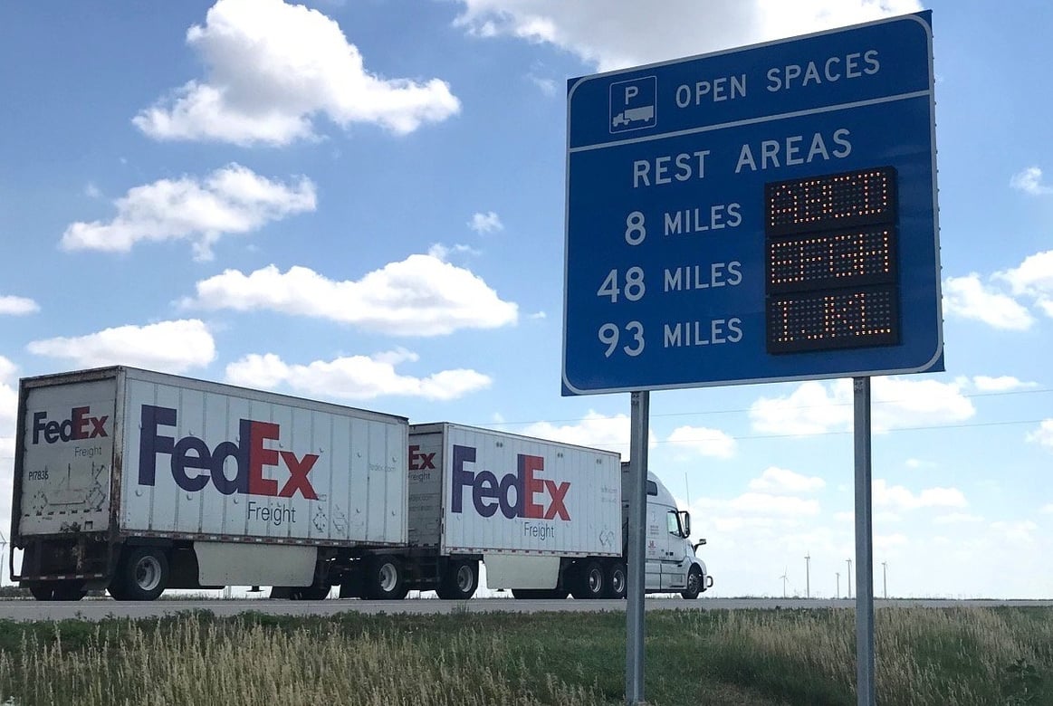 Kansas DOT Deploys Full Length of I70 Truck Parking Space Availability